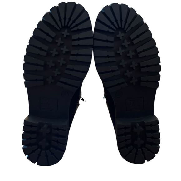 Aqua College Waterproof Leather Lug Sole Urban Street Moto Ankle Boots NEW 8 - Picture 9 of 10